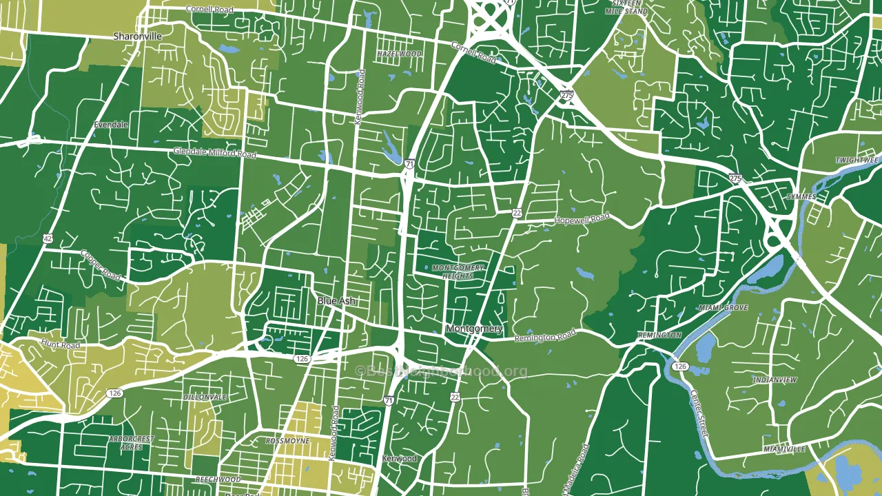 45242, OH block-group voter-turnout map
