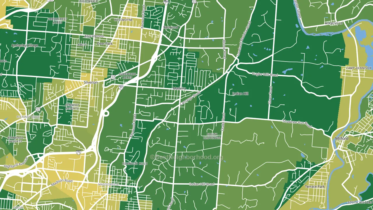 45243, OH block-group voter-turnout map
