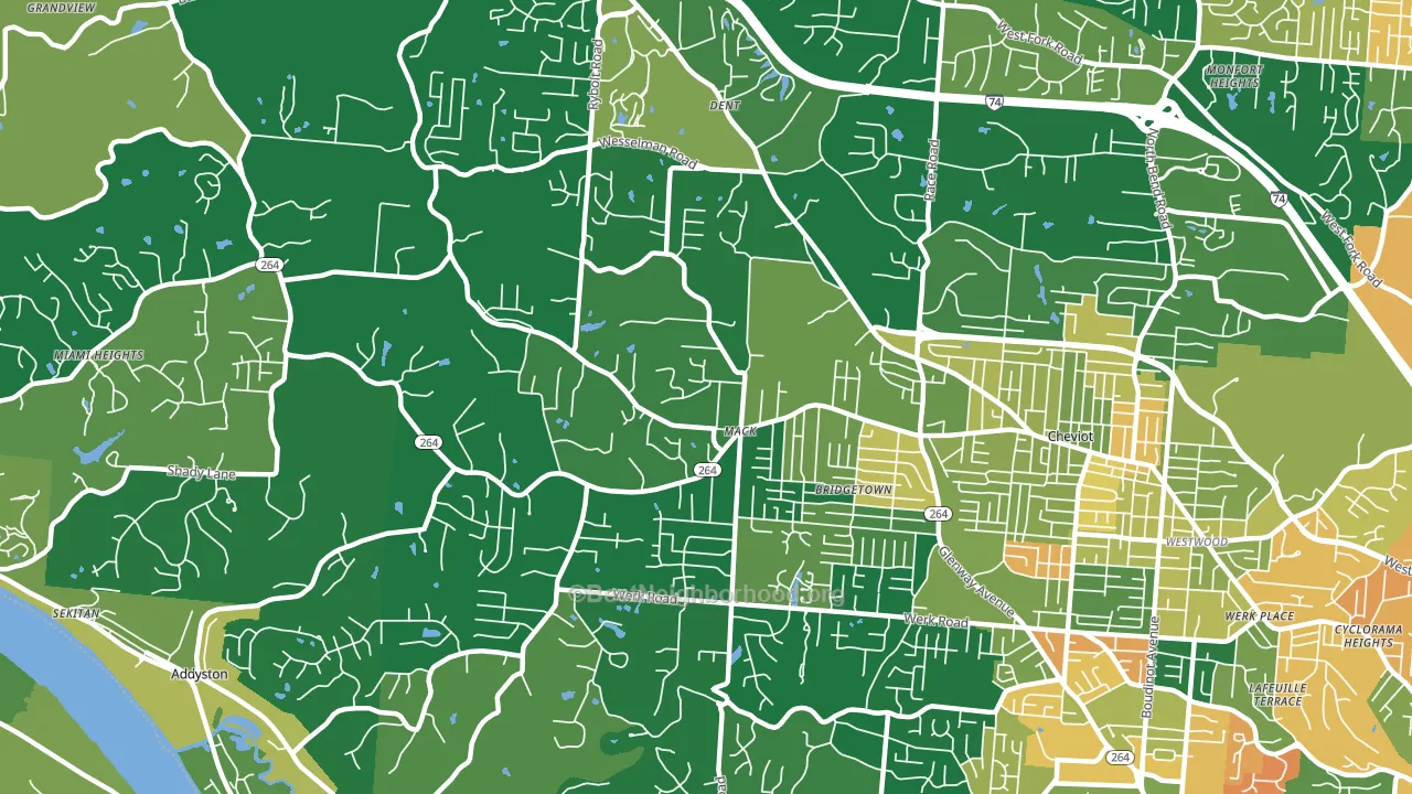 45248, OH block-group voter-turnout map
