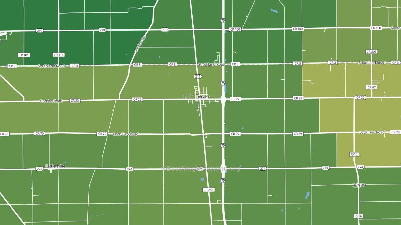 45306, OH block-group voter-turnout map