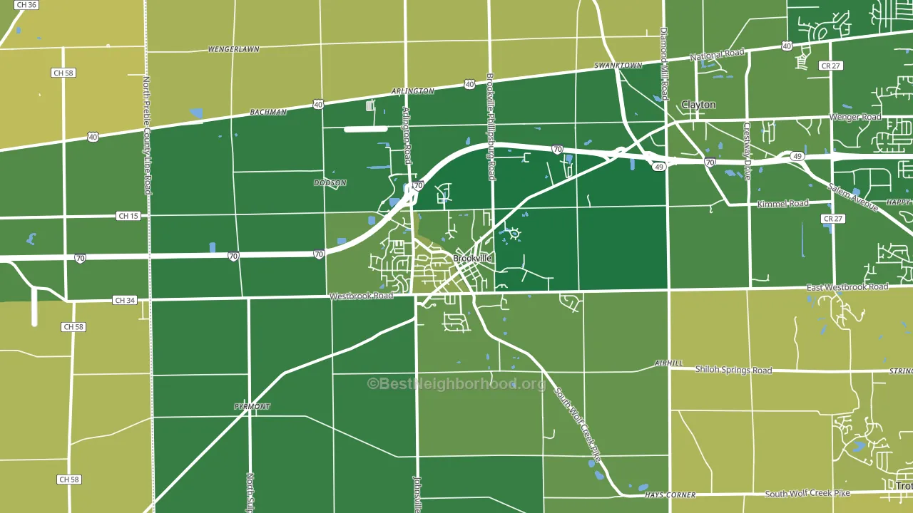 45309, OH block-group voter-turnout map