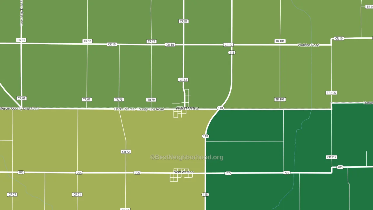 45310, OH block-group voter-turnout map