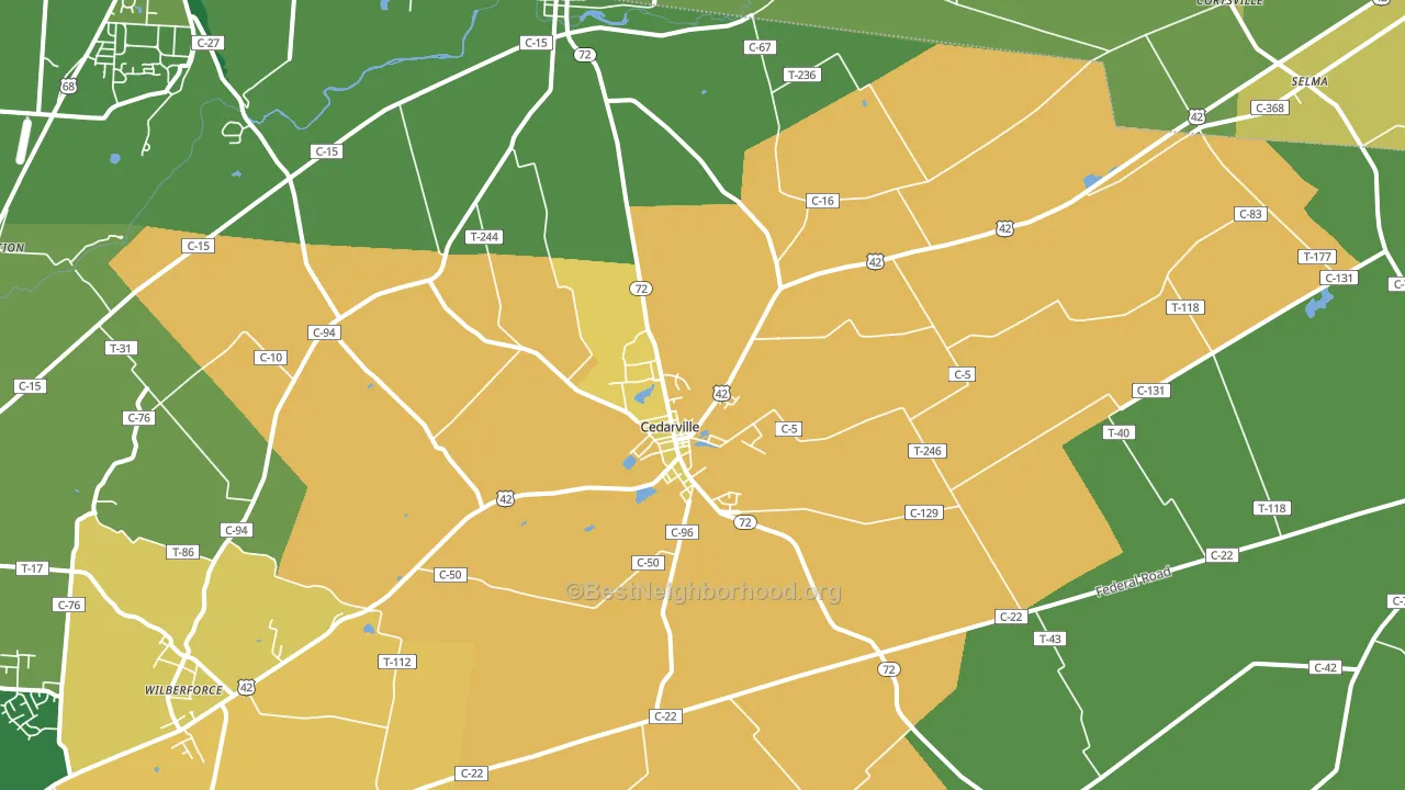 45314, OH block-group voter-turnout map