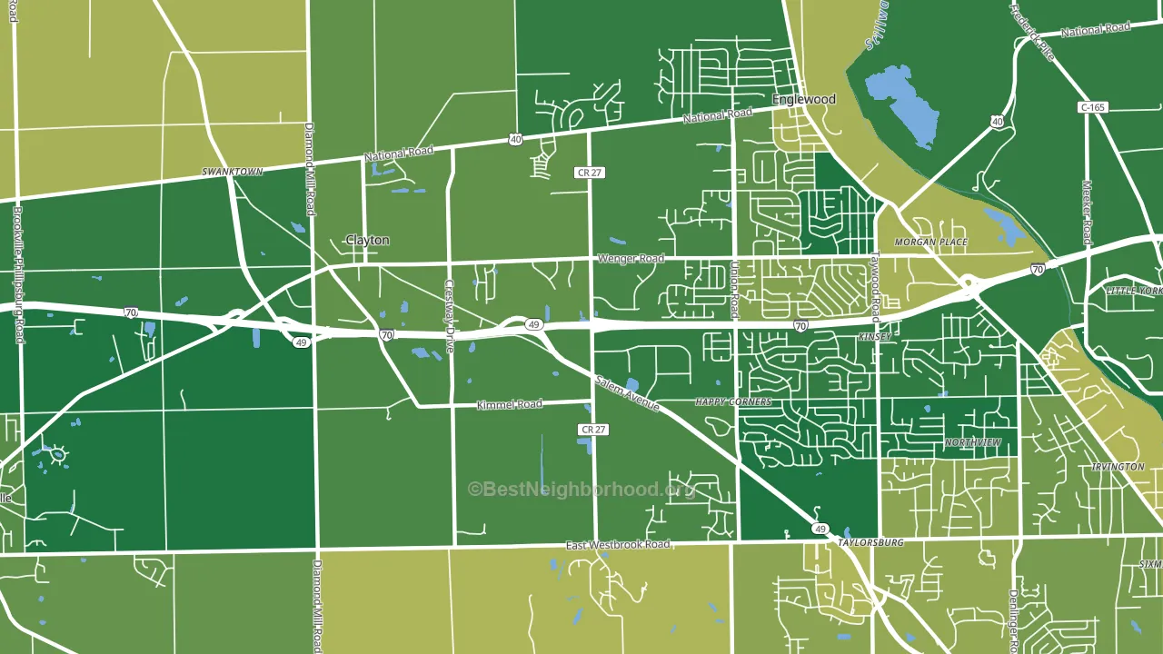 45315, OH block-group voter-turnout map