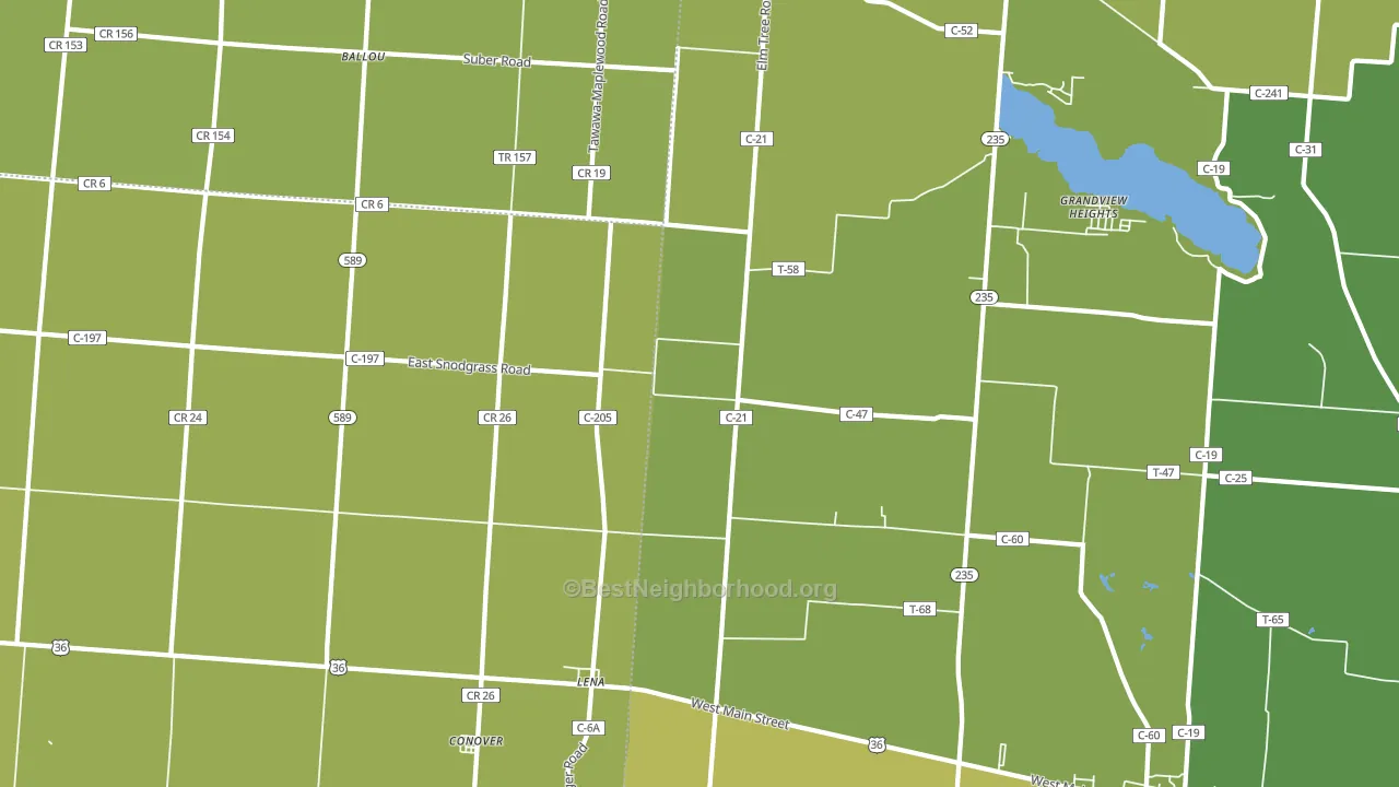 45317, OH block-group voter-turnout map