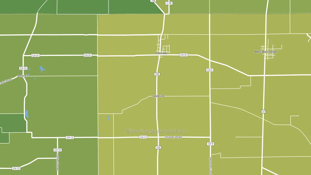 45321, OH block-group voter-turnout map
