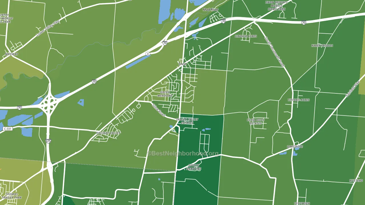 45323, OH block-group voter-turnout map