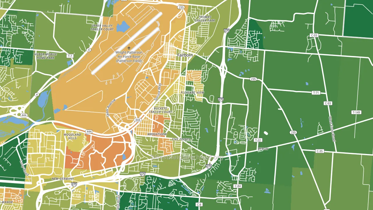 45324, OH block-group voter-turnout map