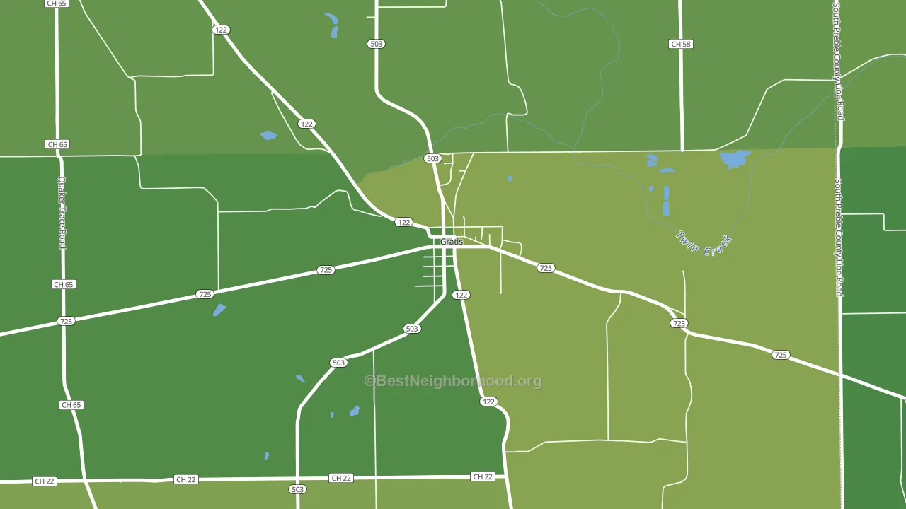 45330, OH block-group voter-turnout map