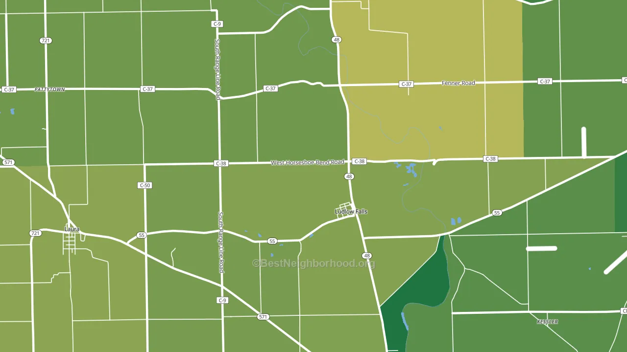 45339, OH block-group voter-turnout map