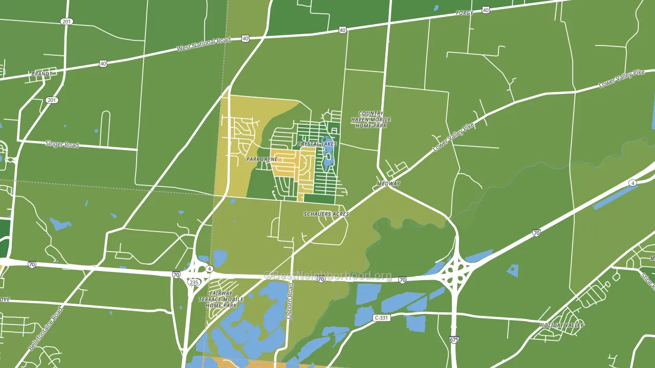 45341, OH block-group voter-turnout map