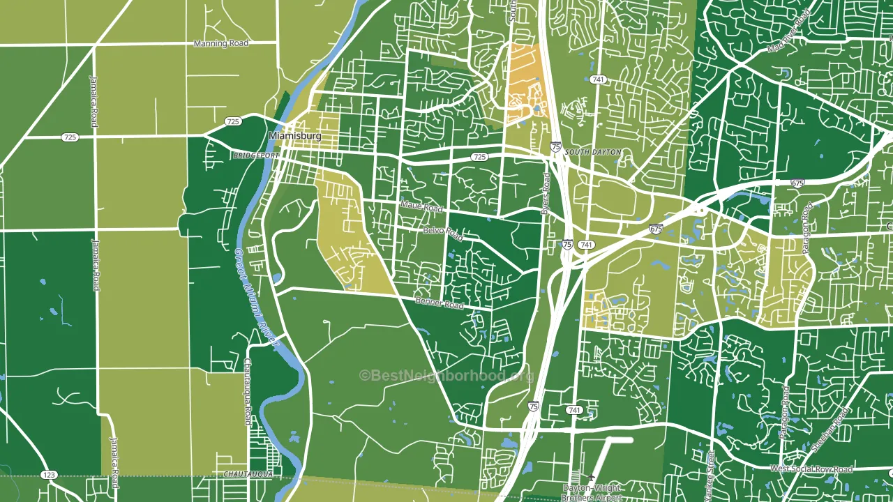 45342, OH block-group voter-turnout map