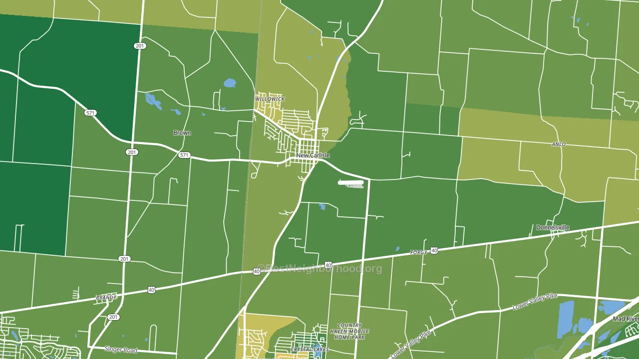 45344, OH block-group voter-turnout map
