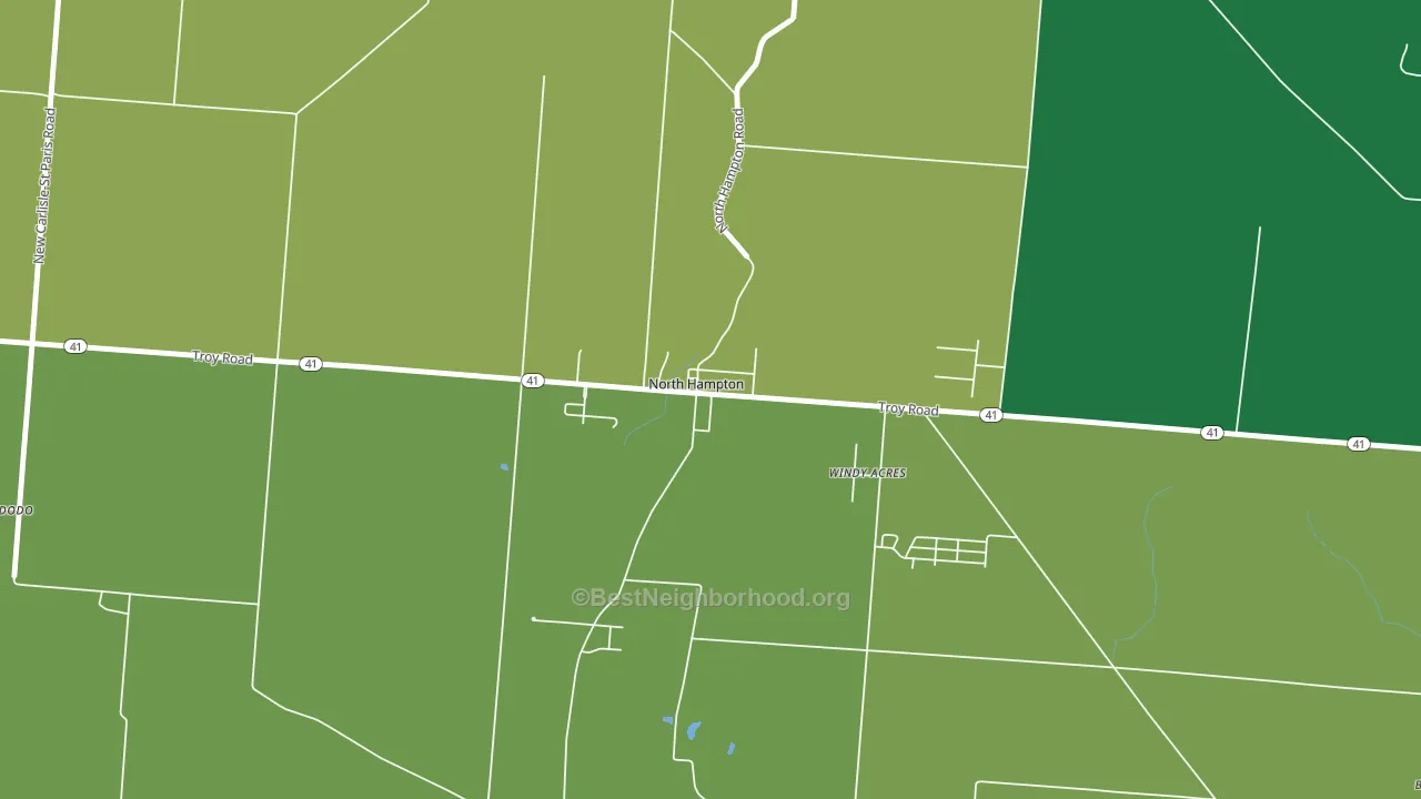 45349, OH block-group voter-turnout map