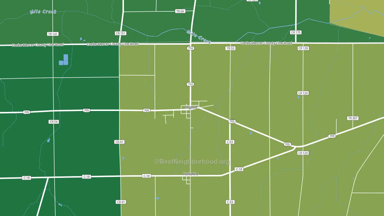 45351, OH block-group voter-turnout map