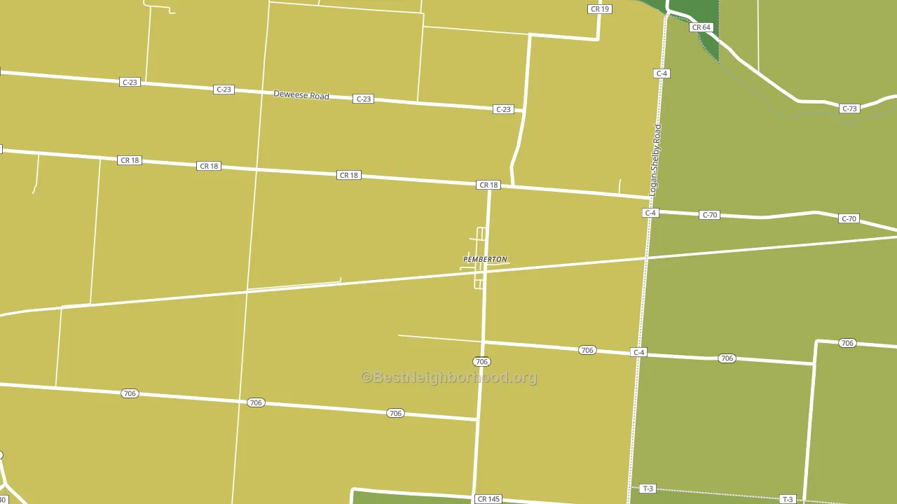 45353, OH block-group voter-turnout map