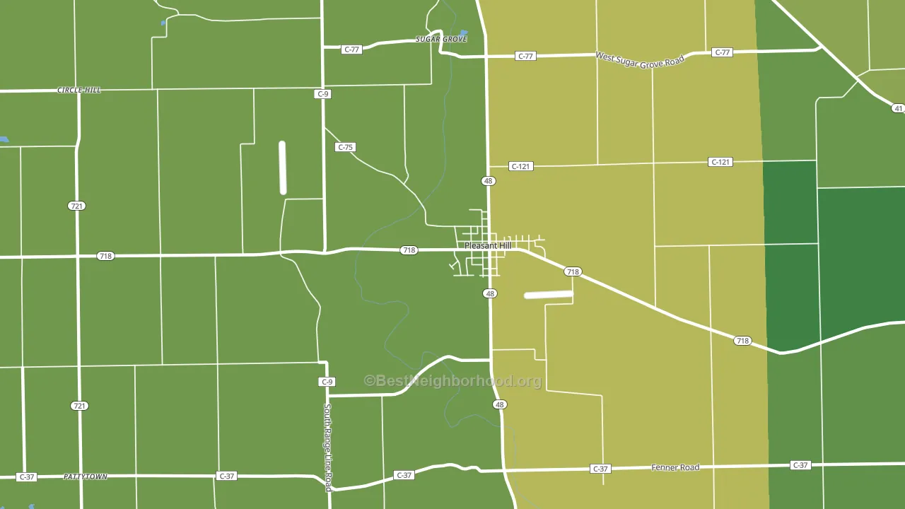 45359, OH block-group voter-turnout map