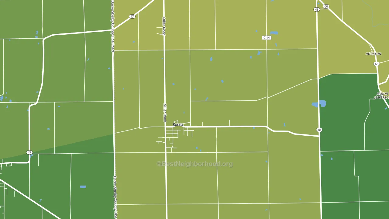 45363, OH block-group voter-turnout map