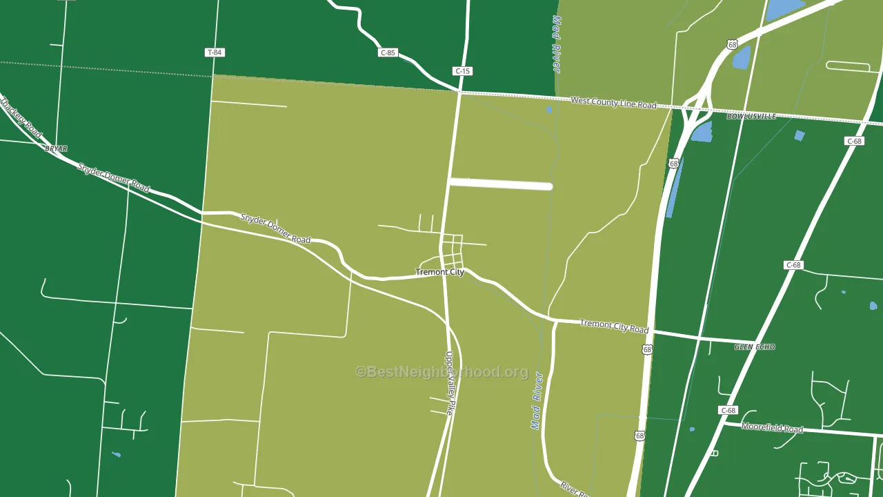 45372, OH block-group voter-turnout map