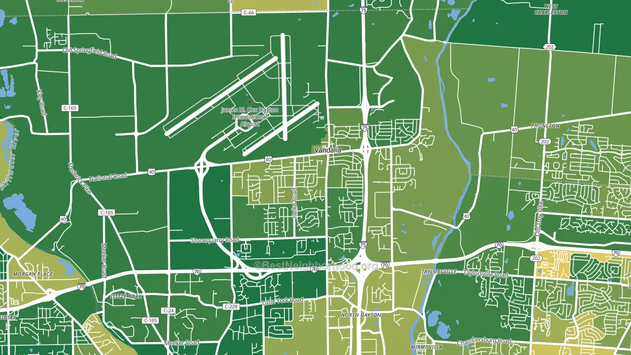 45377, OH block-group voter-turnout map