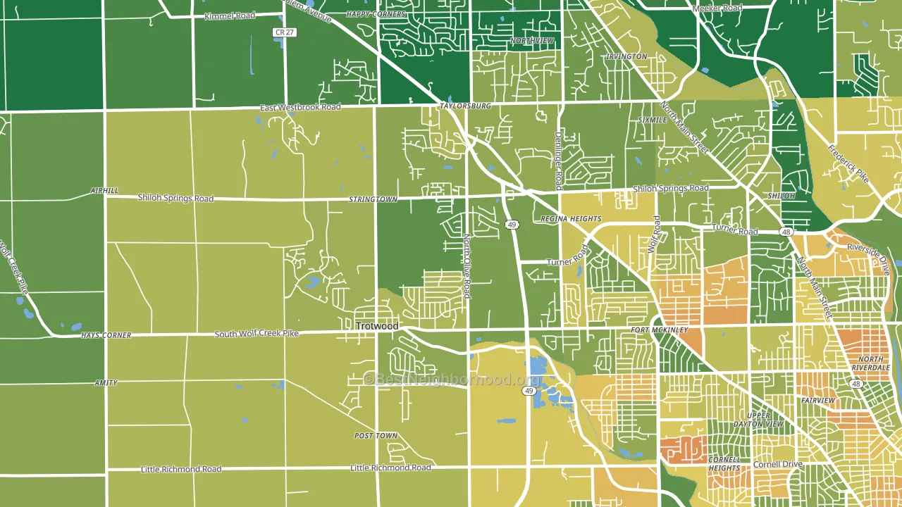 45426, OH block-group voter-turnout map