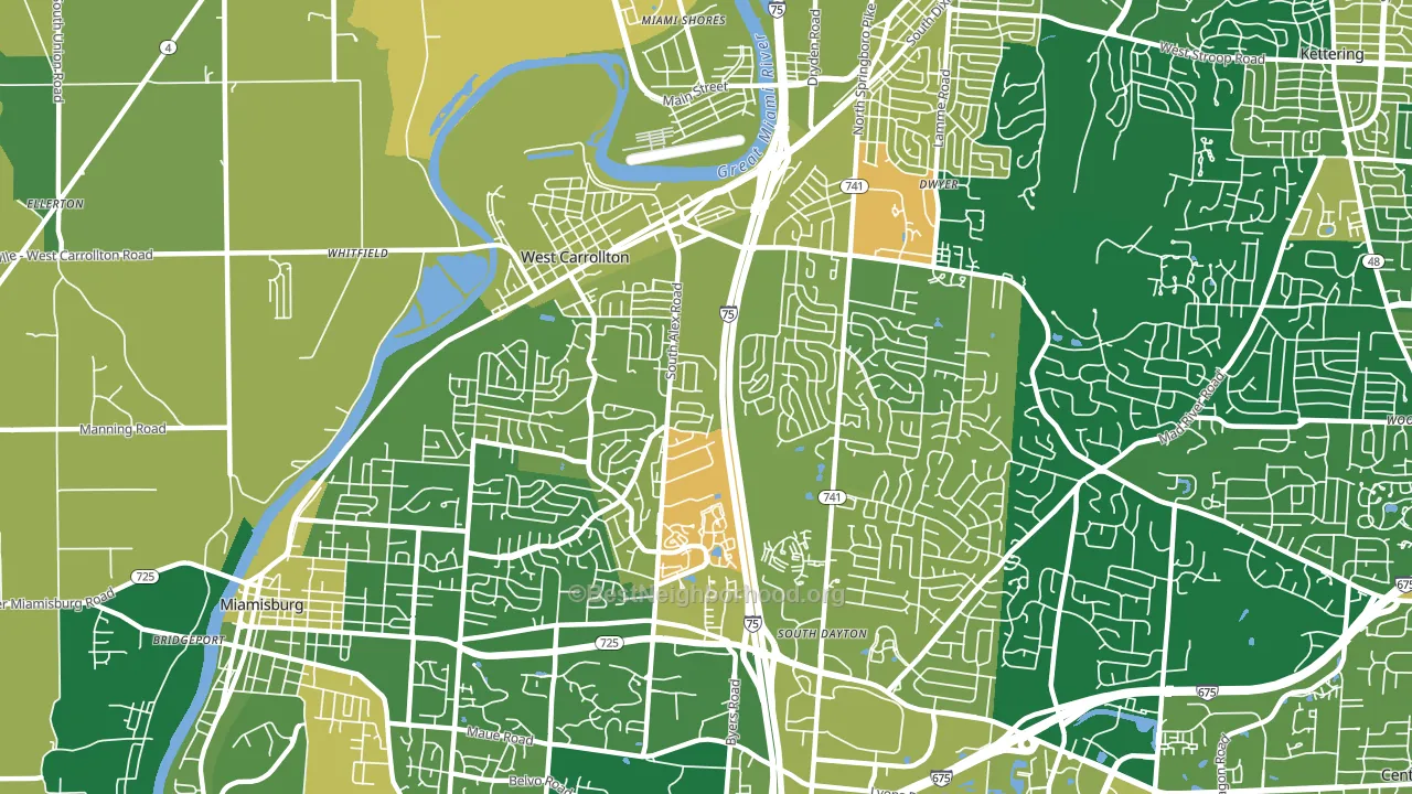 45449, OH block-group voter-turnout map