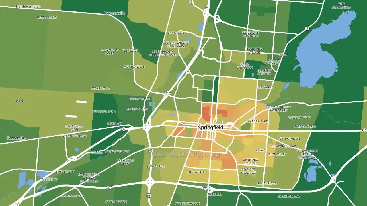 45502, OH block-group voter-turnout map