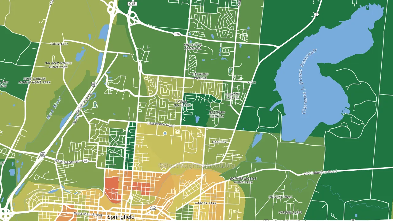 45503, OH block-group voter-turnout map