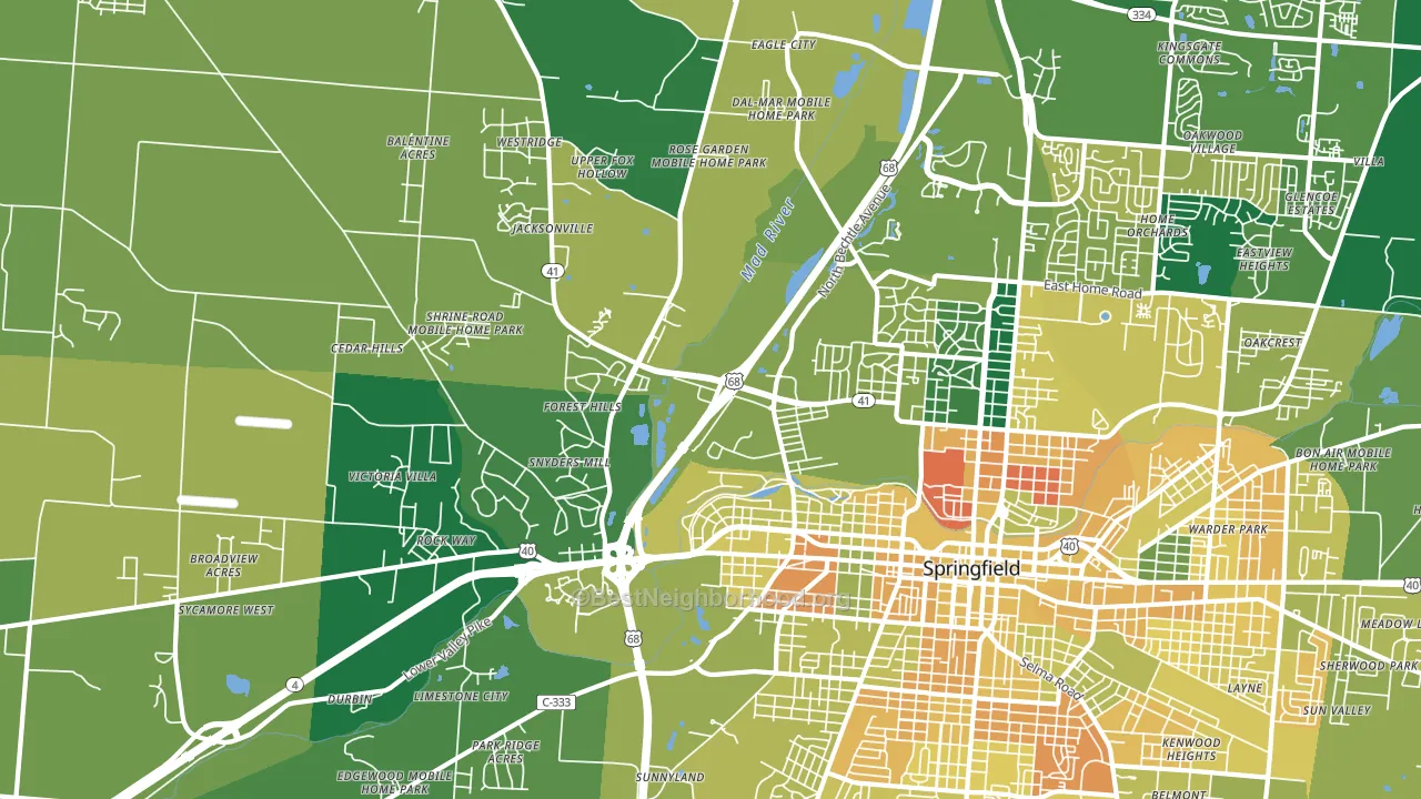 45504, OH block-group voter-turnout map
