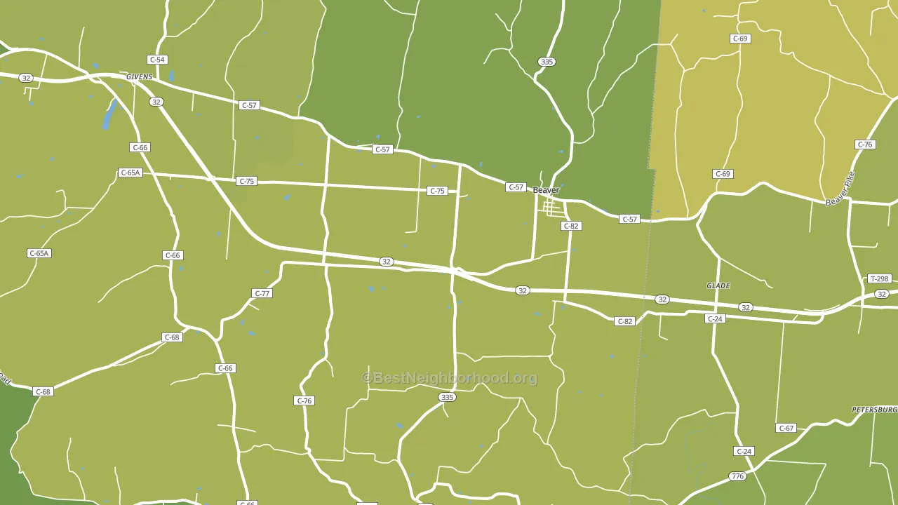 45613, OH block-group voter-turnout map