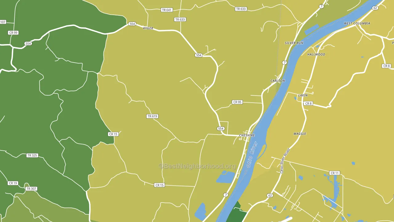 45620, OH block-group voter-turnout map