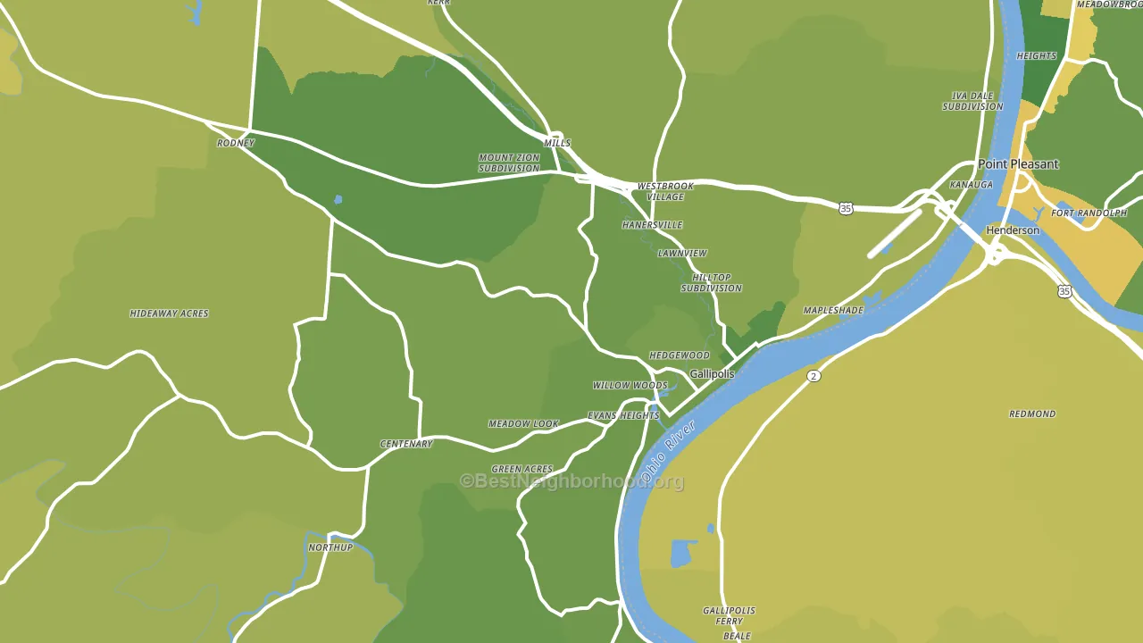 45631, OH block-group voter-turnout map