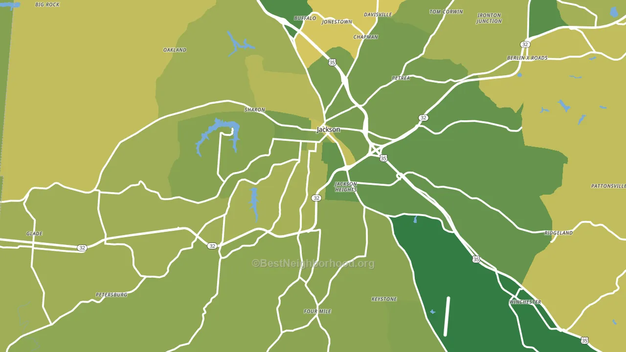 45640, OH block-group voter-turnout map
