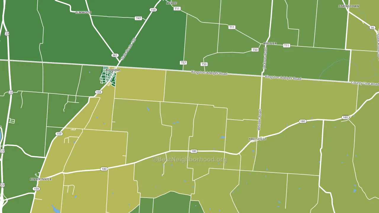 45644, OH block-group voter-turnout map