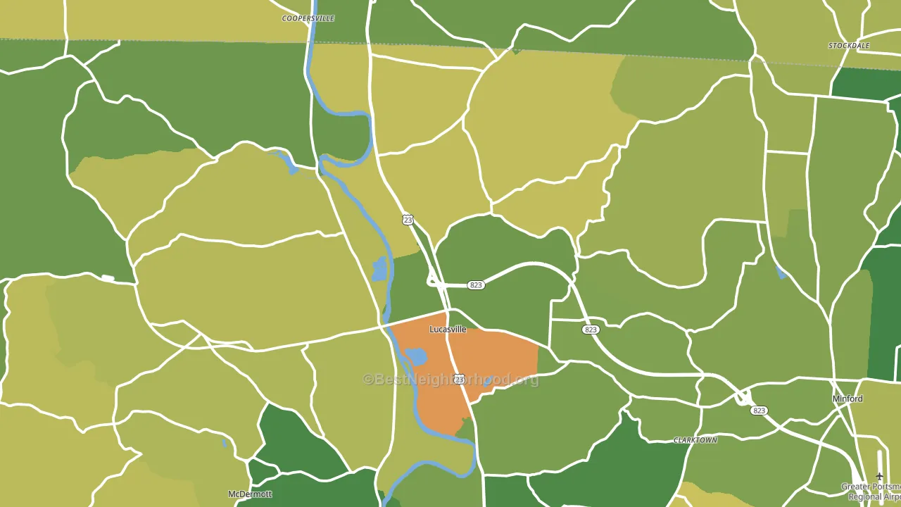 45648, OH block-group voter-turnout map
