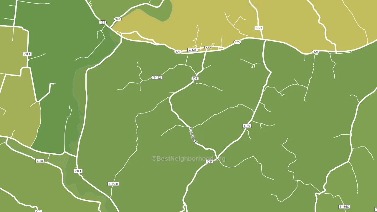 45650, OH block-group voter-turnout map