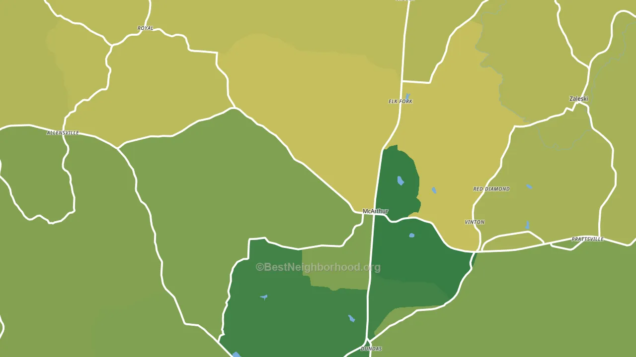 45651, OH block-group voter-turnout map