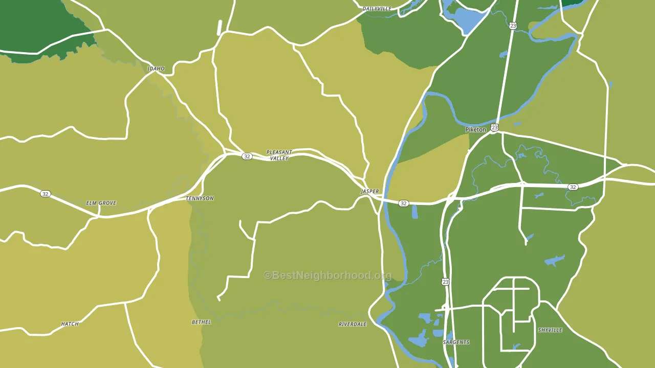 45661, OH block-group voter-turnout map
