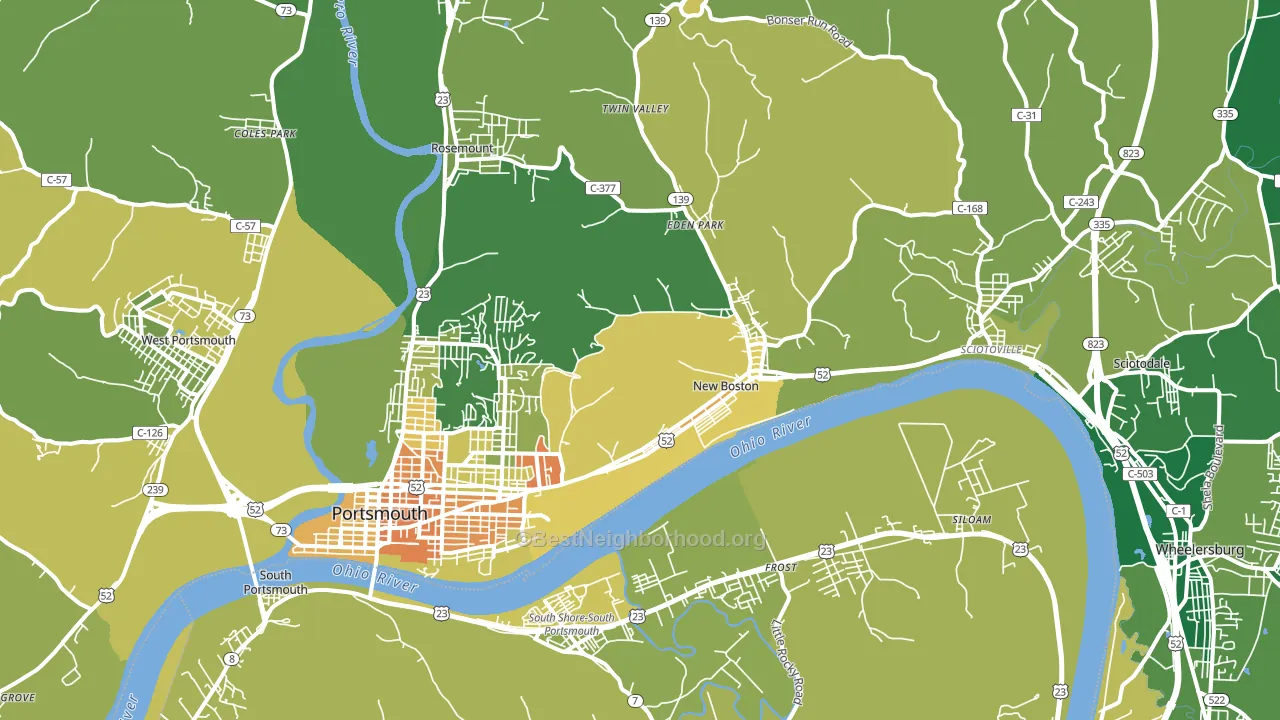 45662, OH block-group voter-turnout map