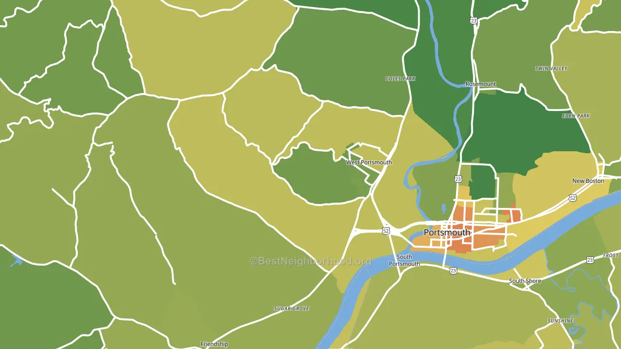 45663, OH block-group voter-turnout map
