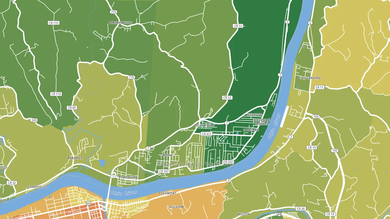 45669, OH block-group voter-turnout map