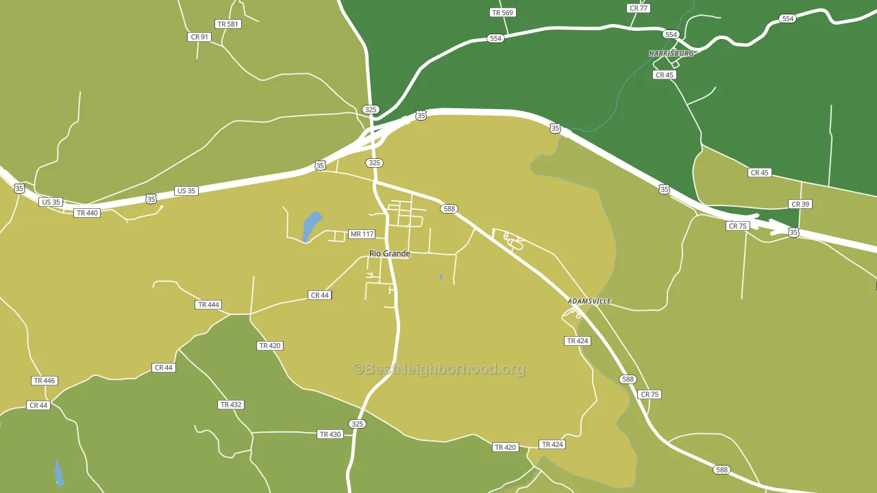 45674, OH block-group voter-turnout map