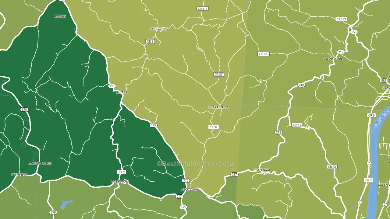 45678, OH block-group voter-turnout map