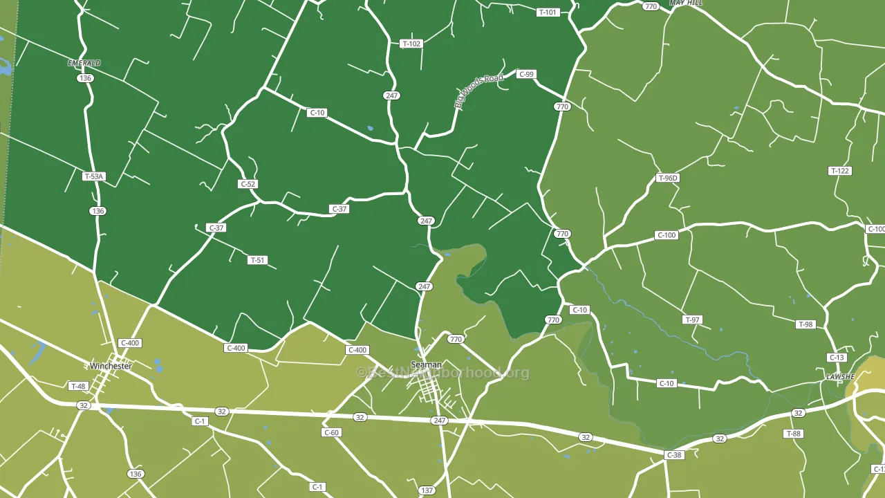 45679, OH block-group voter-turnout map