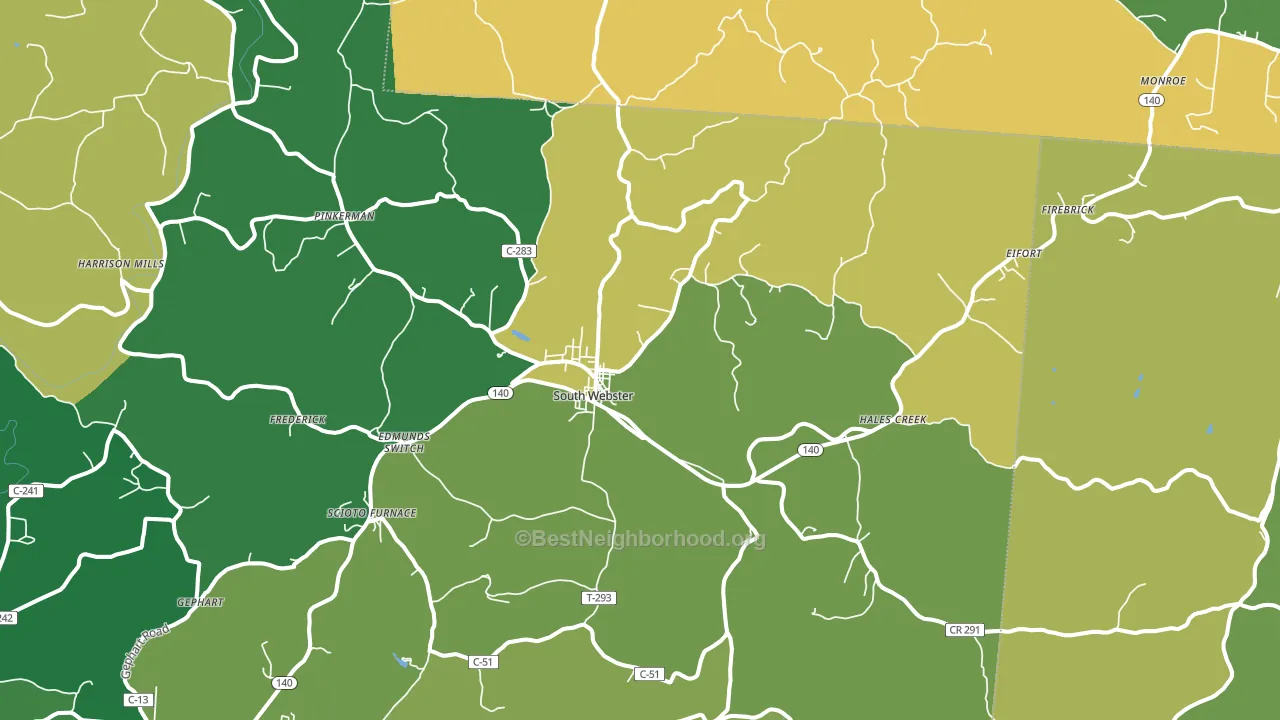 45682, OH block-group voter-turnout map