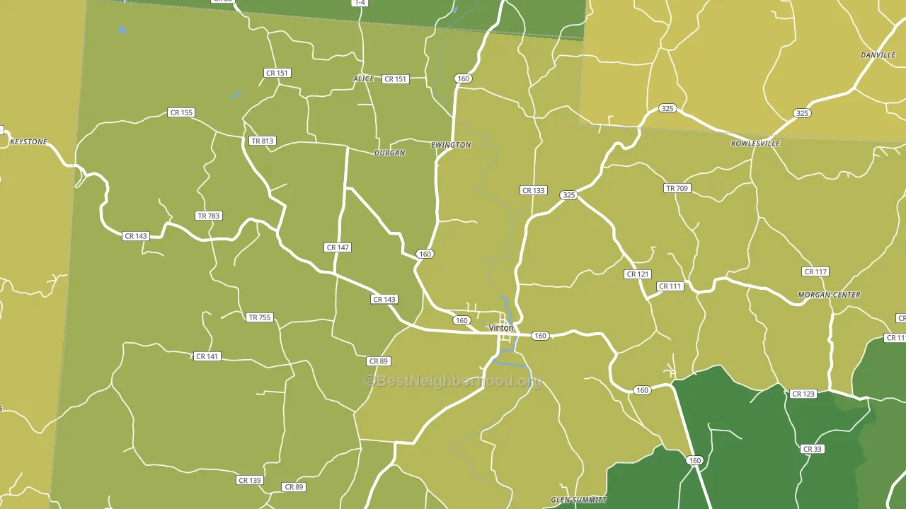 45686, OH block-group voter-turnout map