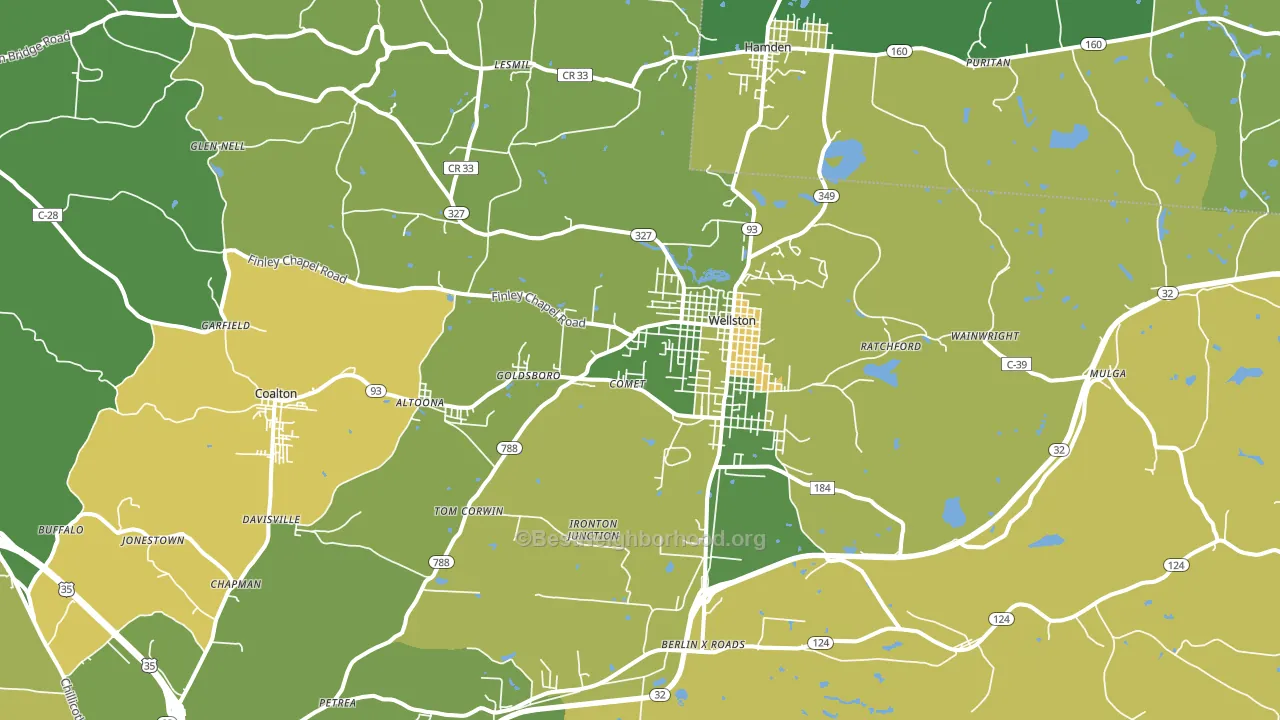 45692, OH block-group voter-turnout map