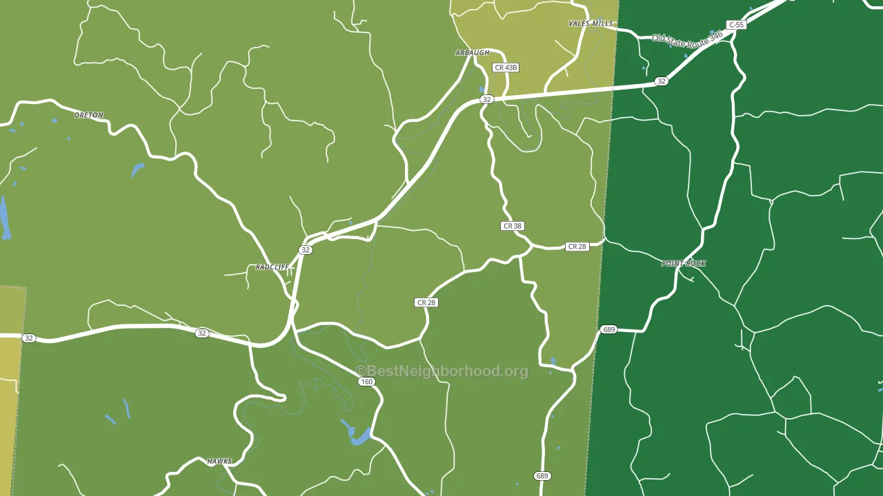 45695, OH block-group voter-turnout map