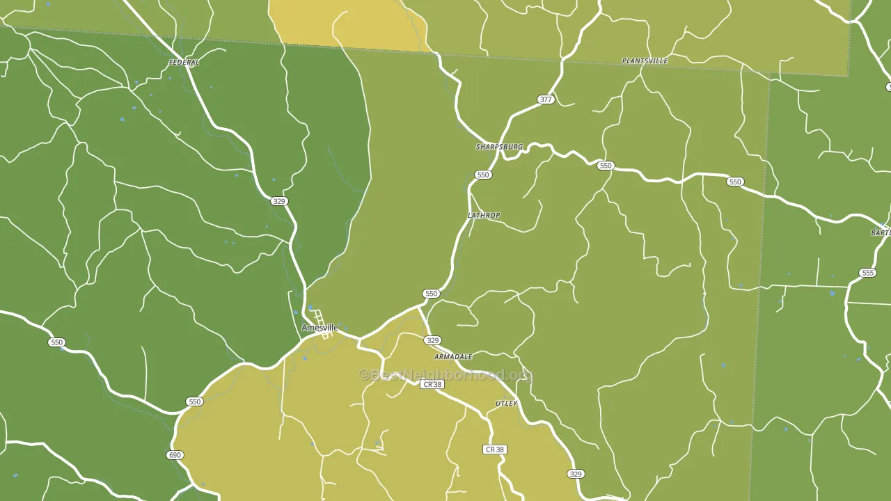 45711, OH block-group voter-turnout map