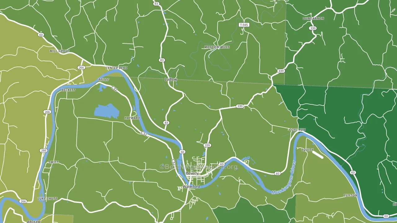 45715, OH block-group voter-turnout map